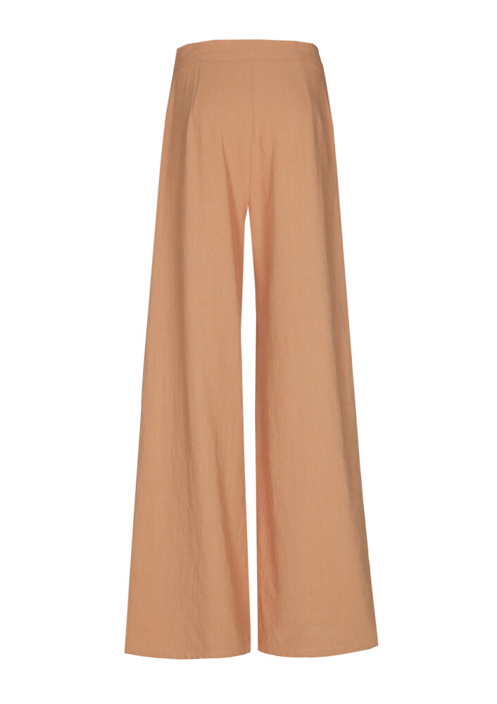 Caroline Biss - Hose WIDE-LEG TROUSERS WITH ASYMMETRIC FASTENING, NORMAL WAIST, Melon
