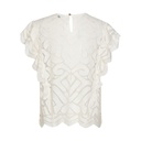 Caroline Biss - ELEGANT TOP WITH FLOUNCED SLEEVE - natural