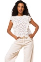 Caroline Biss - ELEGANT TOP WITH FLOUNCED SLEEVE - natural