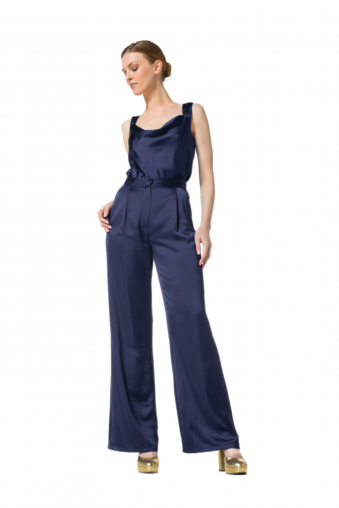 Caroline Biss - STRAIGHT-FITTING SHINY VISCOSE DRESS TOP - 4684-27