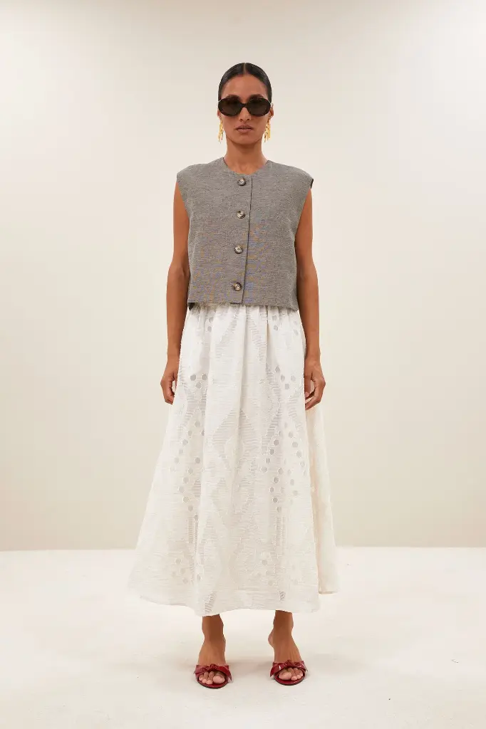 By Bar - Juta Mist Skirt - 017 cream