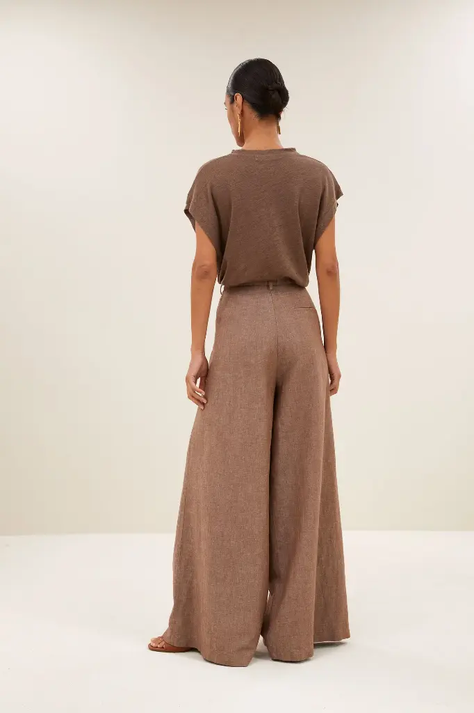 By Bar - Mason Linen Top - 1710 Iced Coffee