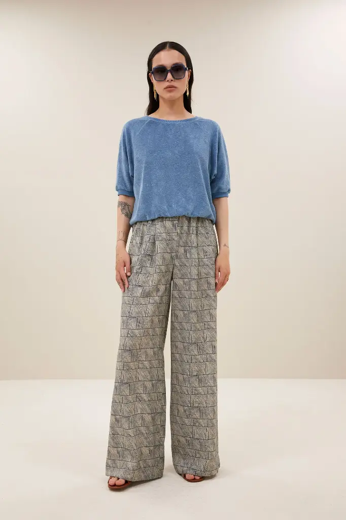 By Bar - Neva Slub Top - 706 blue stone