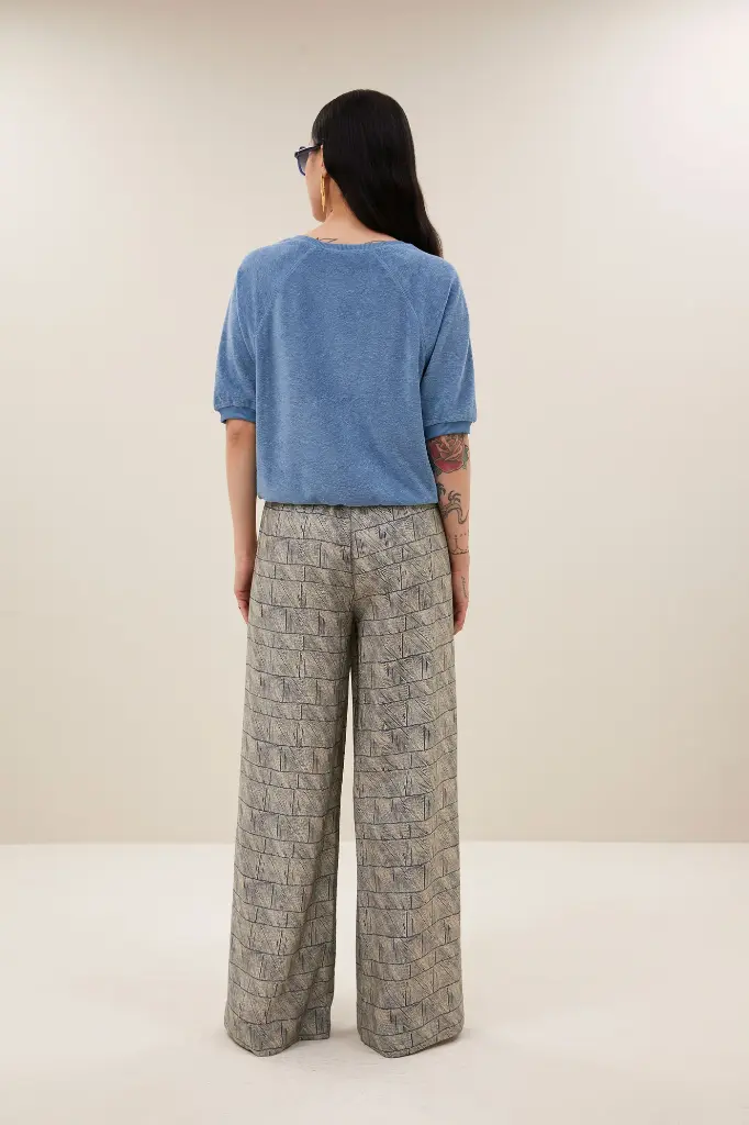 By Bar - Neva Slub Top - 706 blue stone