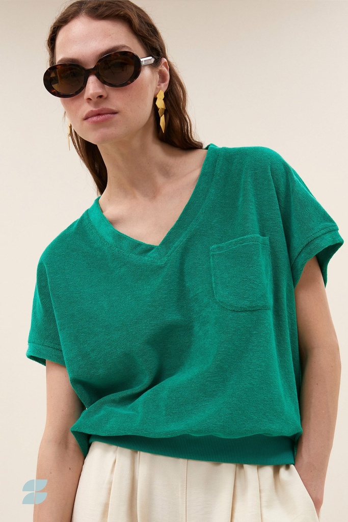 By Bar - Tyler Slub Top - 438 green lake