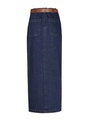 Caroline Biss - DENIM MIDI SKIRT Jeans Dark Blue