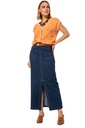 Caroline Biss - DENIM MIDI SKIRT Jeans Dark Blue