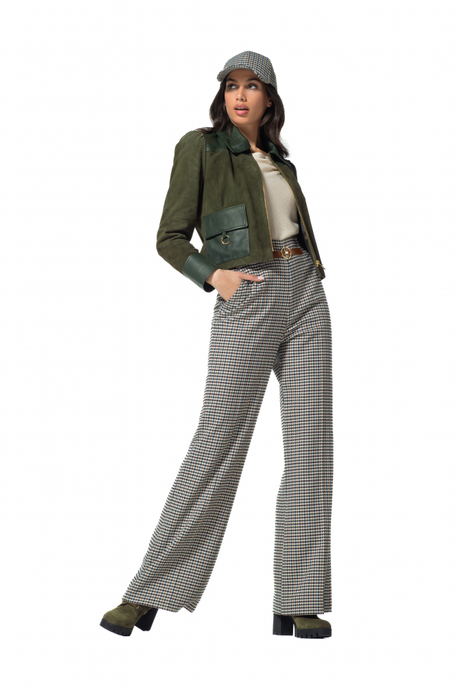 Caroline Biss - Short cardigan jacket leather suede - 4804-63