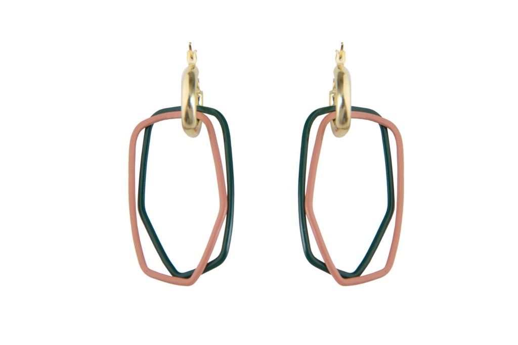 Lisa Kroeber Jewellery Art - Earrings Mix&Match Rahmen (ohne Kreole, nur Rahmen) - Pigeon Blue