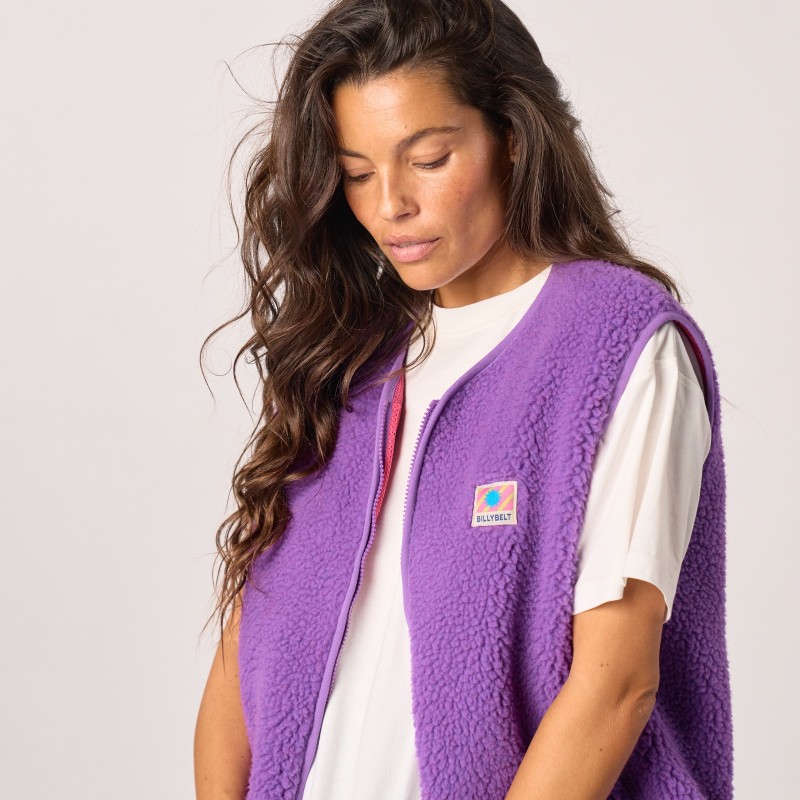 Billybelt - Sherpa Weste ärmellos - Purple 2.0