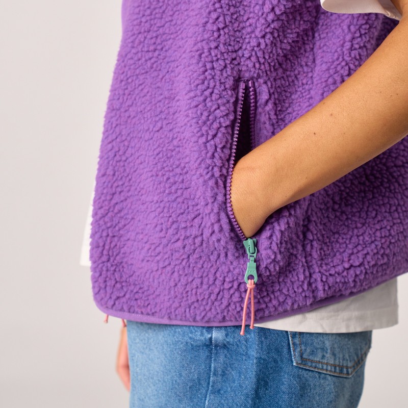 Billybelt - Sherpa Weste ärmellos - Purple 2.0