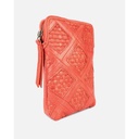 Amsterdam Heritage - Leder Handytasche / kleine Tasche MILDER Orange / Koralle geflochten
