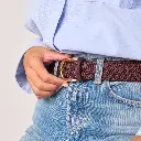 Billybelt - Elastischer Gürtel geflochten burgundy