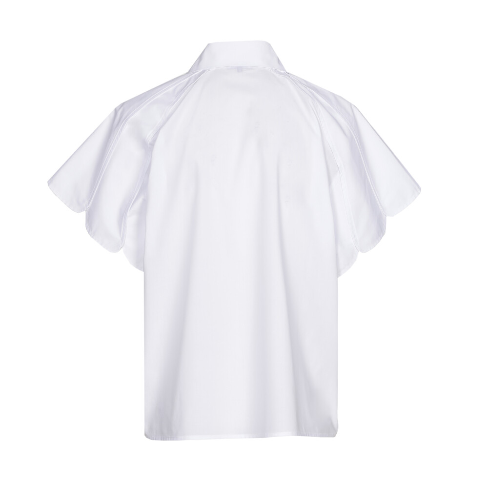 Caroline Biss - COTTON BLOUSE WITH SLEEVE EFFECT white