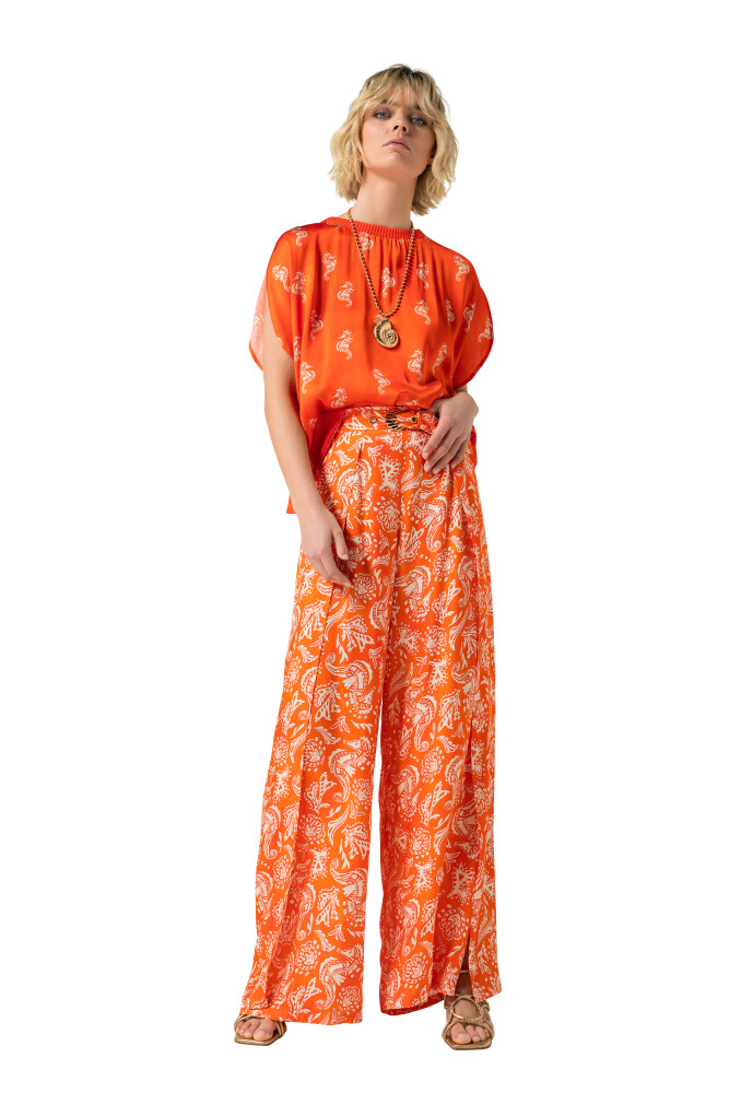 Caroline Biss - FUN TROUSERS WITH SPLIT multicolor