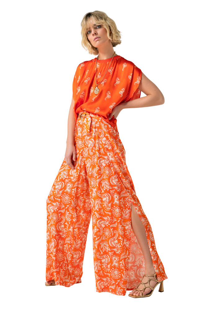 Caroline Biss - FUN TROUSERS WITH SPLIT multicolor