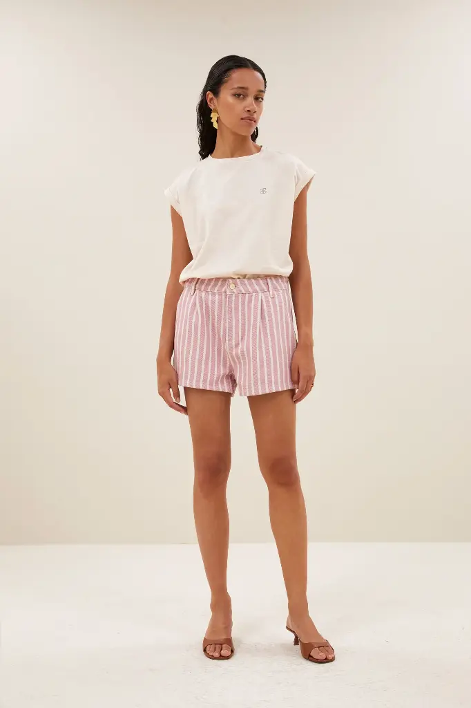 By Bar - June Stripe Shorts - 1322 Pink Stripe