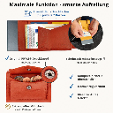 SecWal - Kartenetui mit Geldbeutel Druckknopf orange Leder