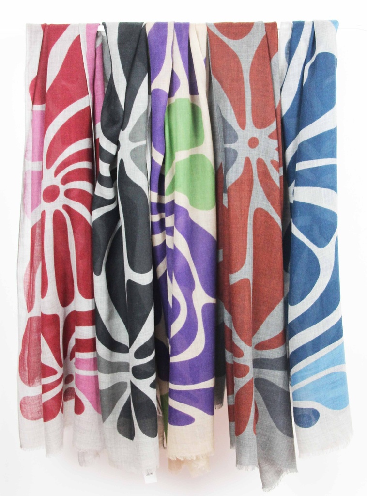 Les belles vagabondes - Echarpe Schal Gardenia Prune Purple