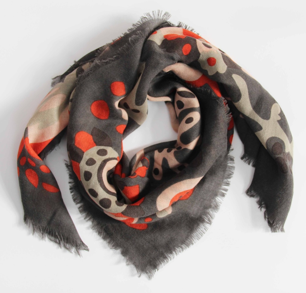 Les belles vagabondes - Carre Laine Wolltuch Girandole Marron Brown