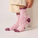 Billybelt - Baumwollsocken Zebra glitter - pink, rot