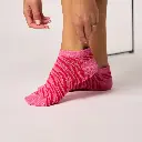 Billybelt - Baumwollsocken Zebra glitter ankle socks pink and red