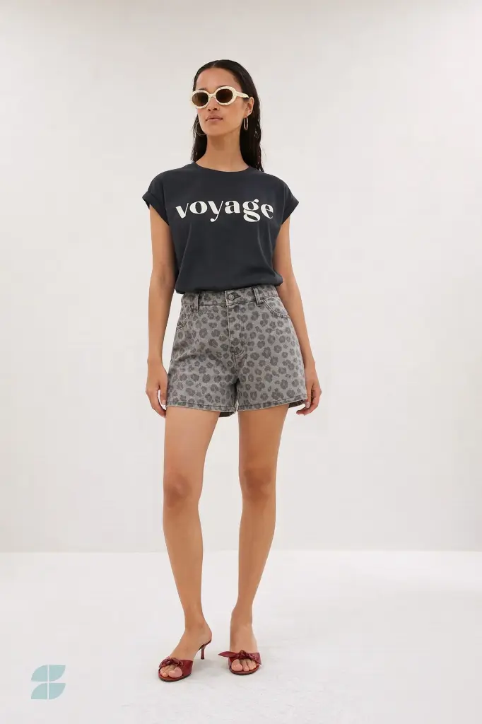 By Bar - June Grey Cheetah Shorts - 803 Grey Cheetah