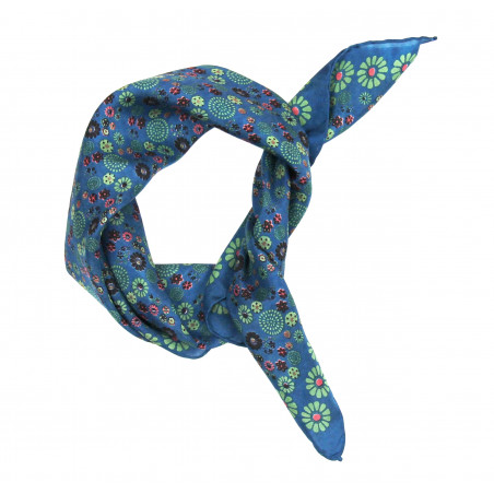Les Belles Vagabondes - Seidentuch Mini Hanami Marine