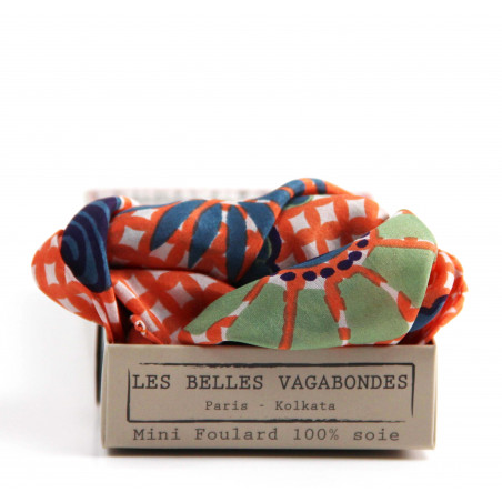 Les Belles Vagabondes - Seidentuch Mini Shippo orange