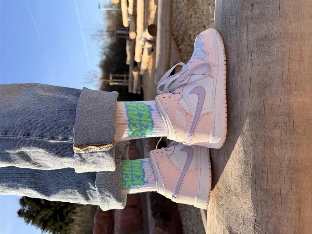 MDMD - Kindersocken Schulkind Graffiti Green