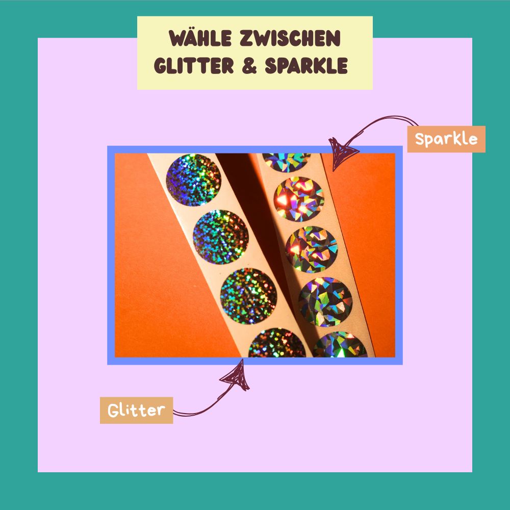 Modern Kids Art - DIY Glückslos Rubbelkarte Rubbellos DIN A6 Sparkle