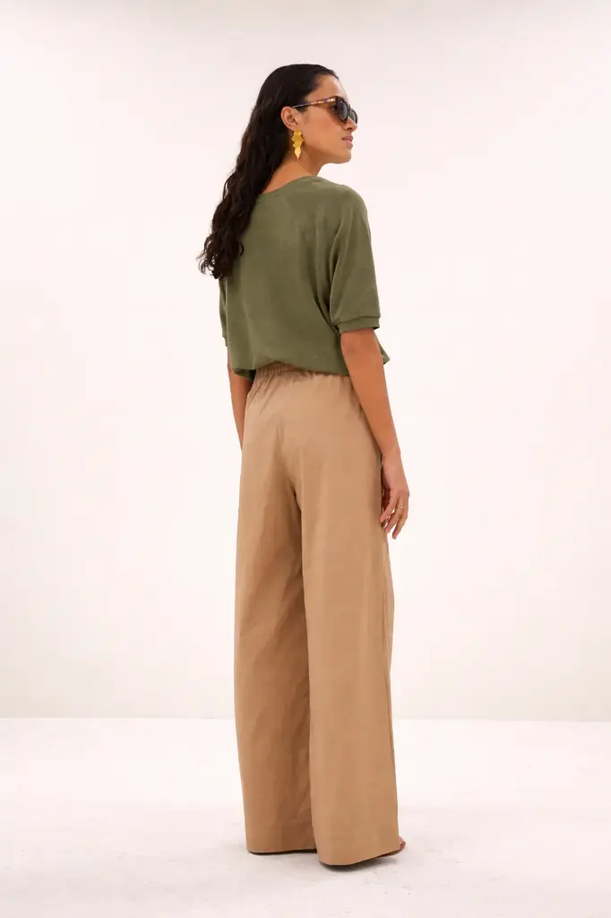 By Bar - Neva Slub Top - 460 mulled basil