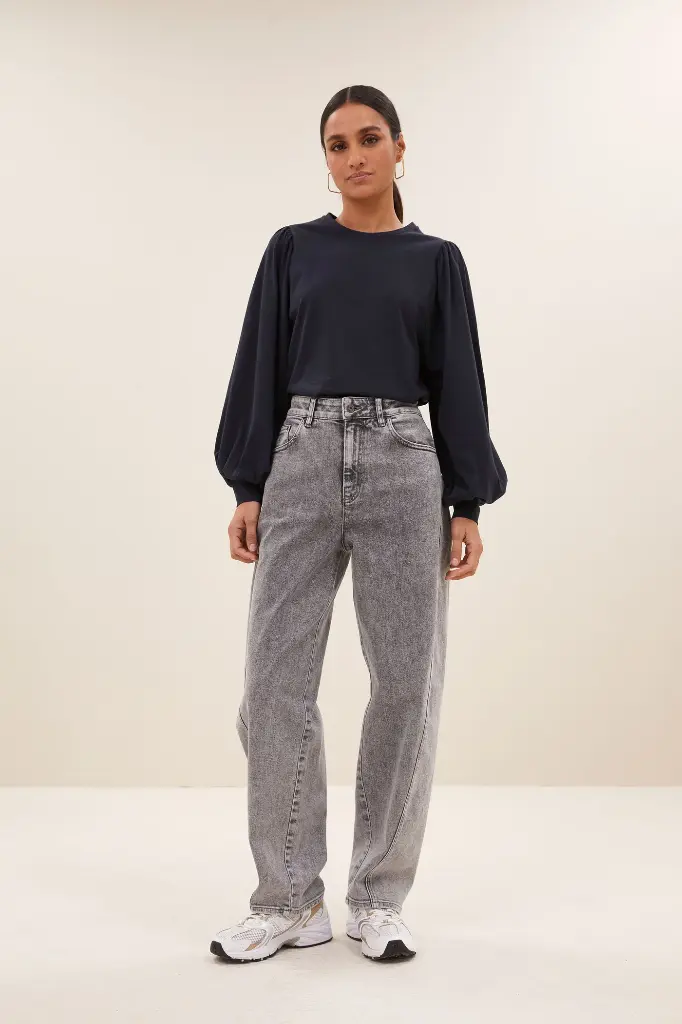 By Bar - Begum Grey Pants - 831 Grey denim
