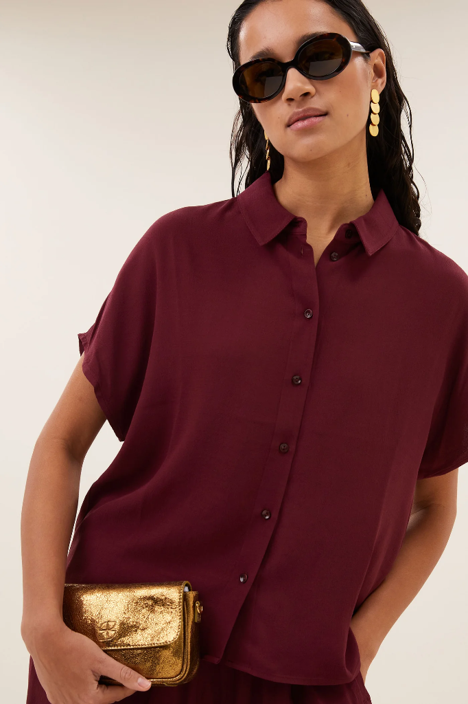 By Bar - Barley Viscose Blouse - 325 wine