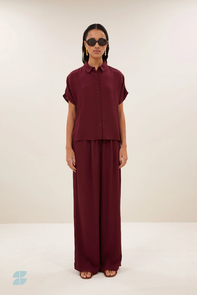 By Bar - Barley Viscose Blouse - 325 wine