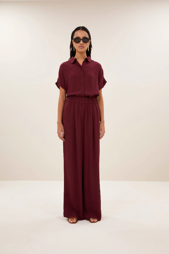 By Bar - Benji Viscose Pants - 325 wine
