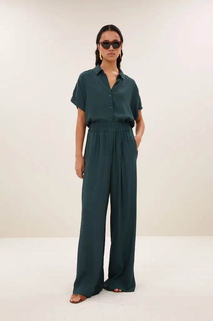 By Bar - Benji Viscose Pants - 475 dried basil
