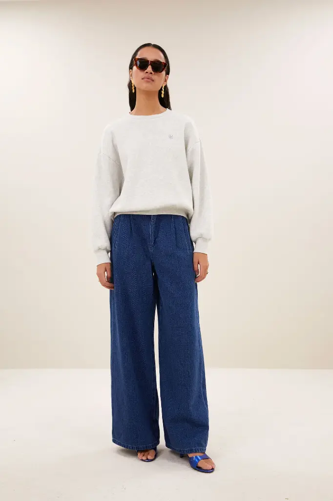 By Bar - Lili Amor Sweater - 815 light grey melee