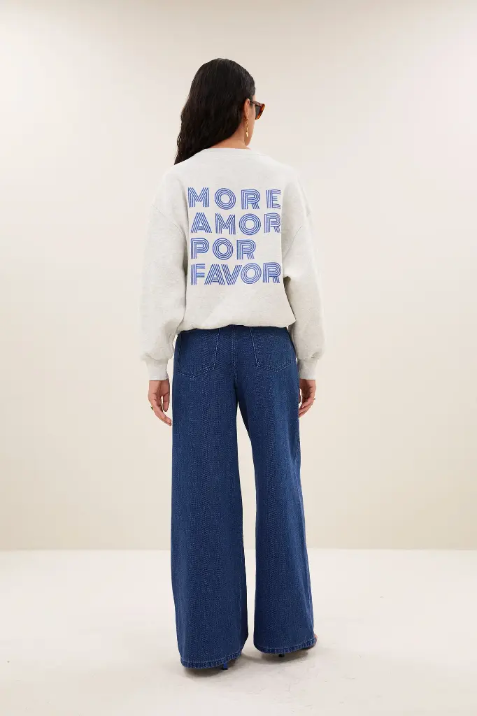 By Bar - Lili Amor Sweater - 815 light grey melee
