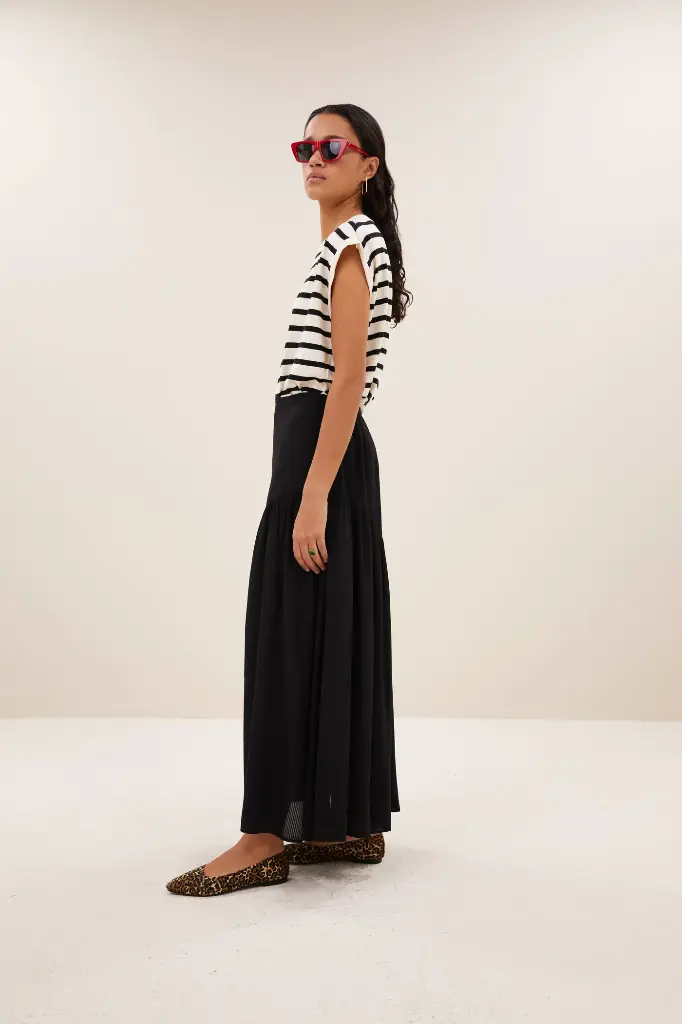 By Bar - Myra Viscose Skirt - 860 black