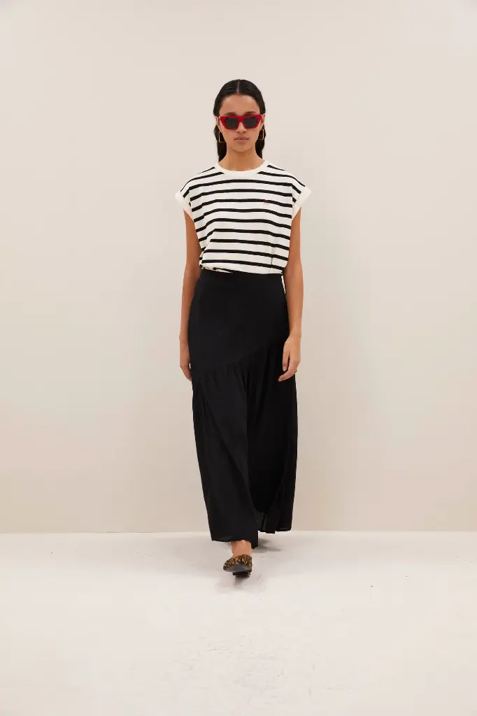 By Bar - Myra Viscose Skirt - 860 black