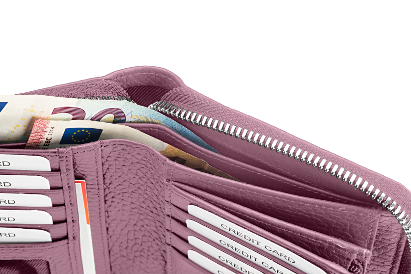 JANNE | mauve | silber | genarbt
