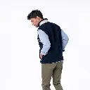 Billybelt - Sherpa Weste ärmellos - 2 material Navy Green