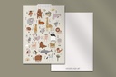 Modern Kids Art - Postkarte - Alphabet Karte Tiere