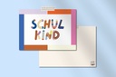 Modern Kids Art - Postkarte - Schulkind (buntes ABC) - mit Umschlag
