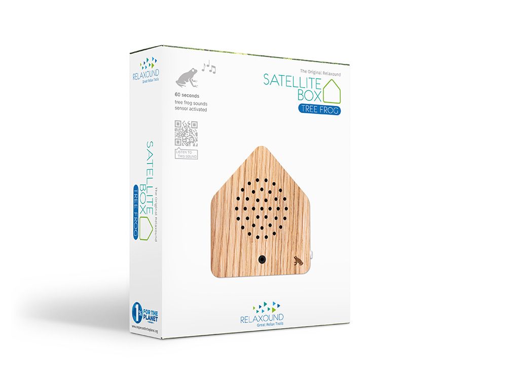 Relaxound - Satellitebox Tree Frog Wood - Naturgeräuschebox Froschrufe