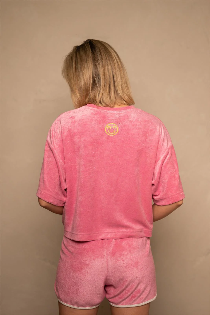 MDMD - Frottee Shorts kurz - rosa