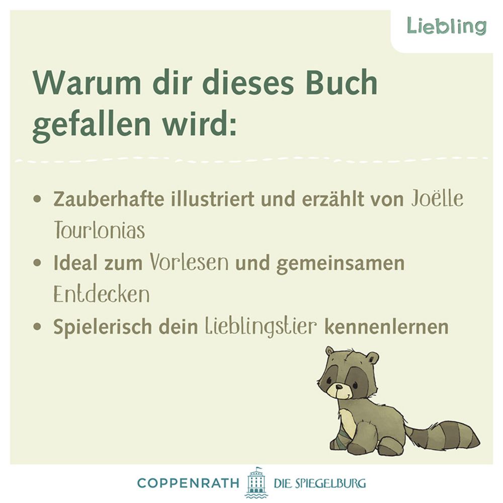 Coppenrath - Kinderbuch - Liebling: Kleiner Waschbär, erzähl mir von dir