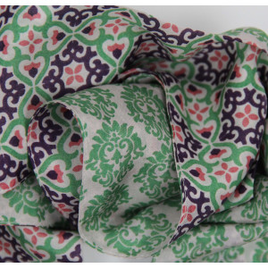 Les Belles Vagabondes - Seidenschal Bandeau Florence vert green
