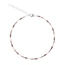 HCA - elastisches Fußkettchen - Follow your dreams - Miyuki-Perlen - berry (lila/rosa)